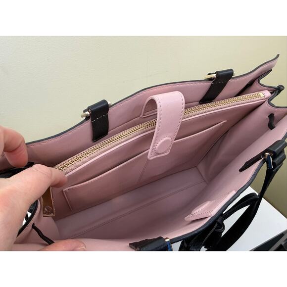 Kate Spade Hayes Large Satchel | Structured Leather Handbag | Classic Work Tote - Picture 6 of 11